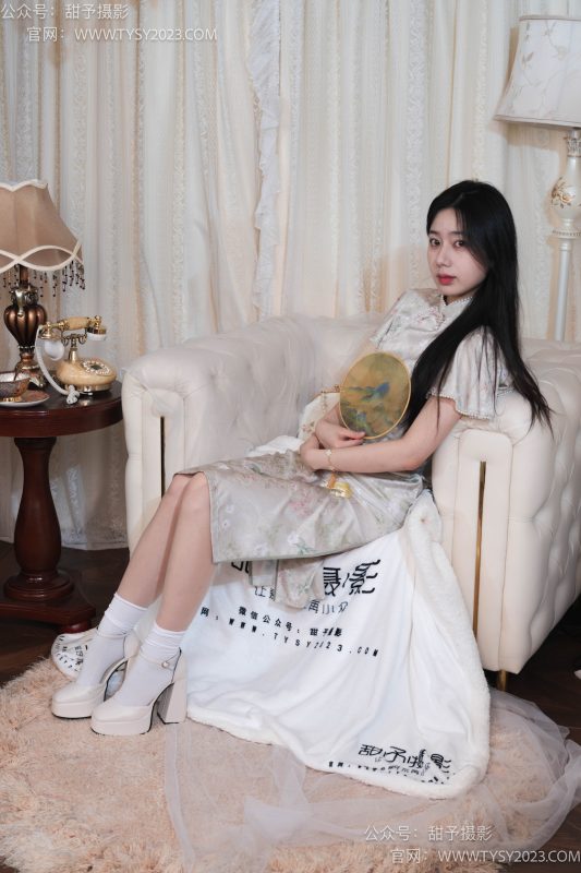 甜予摄影006期：鱼鱼-高跟鞋、白棉袜、肉丝（脚尖加固款）-觅颜社