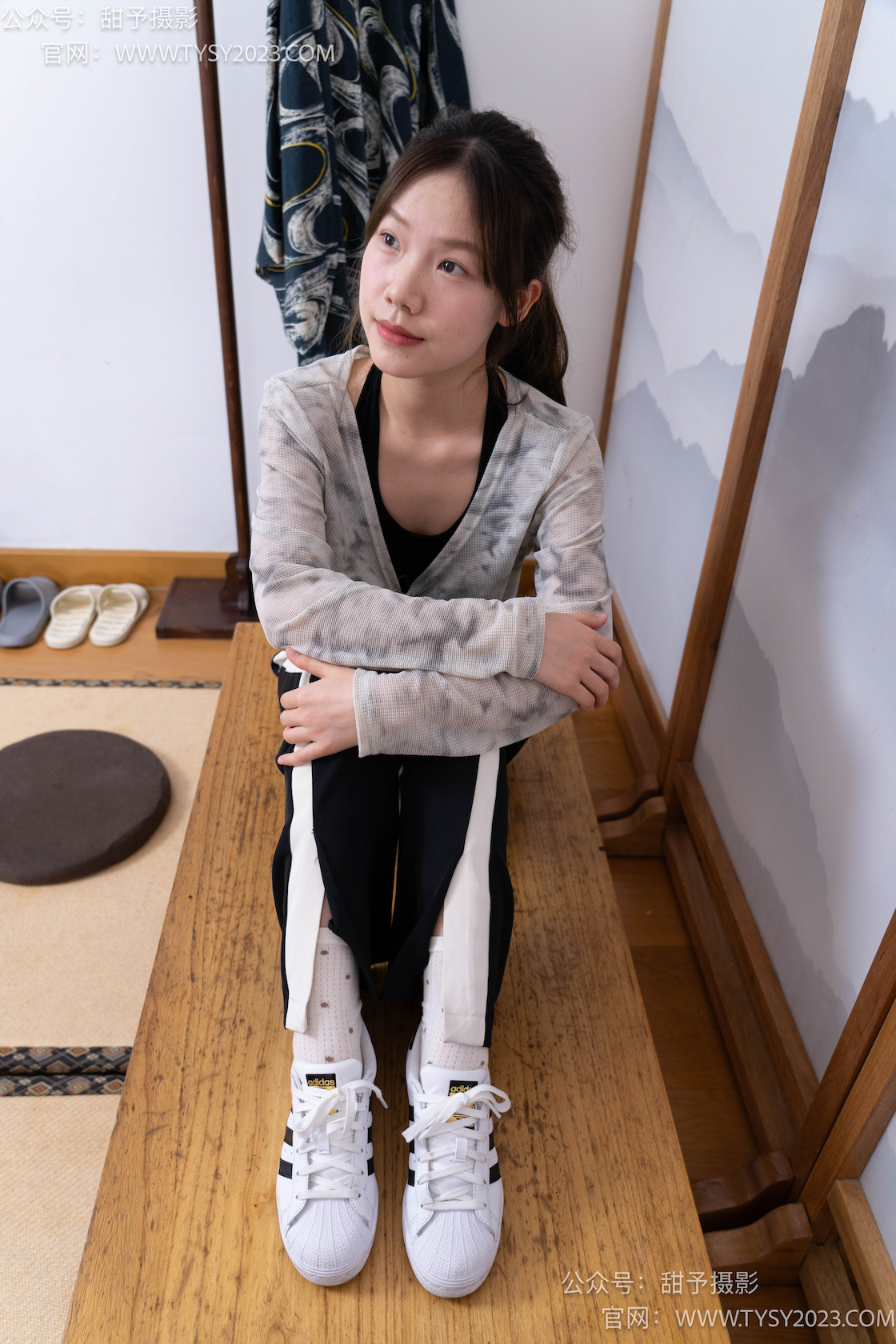 甜予摄影046期：双双-板鞋、白棉袜、裸足-觅颜社