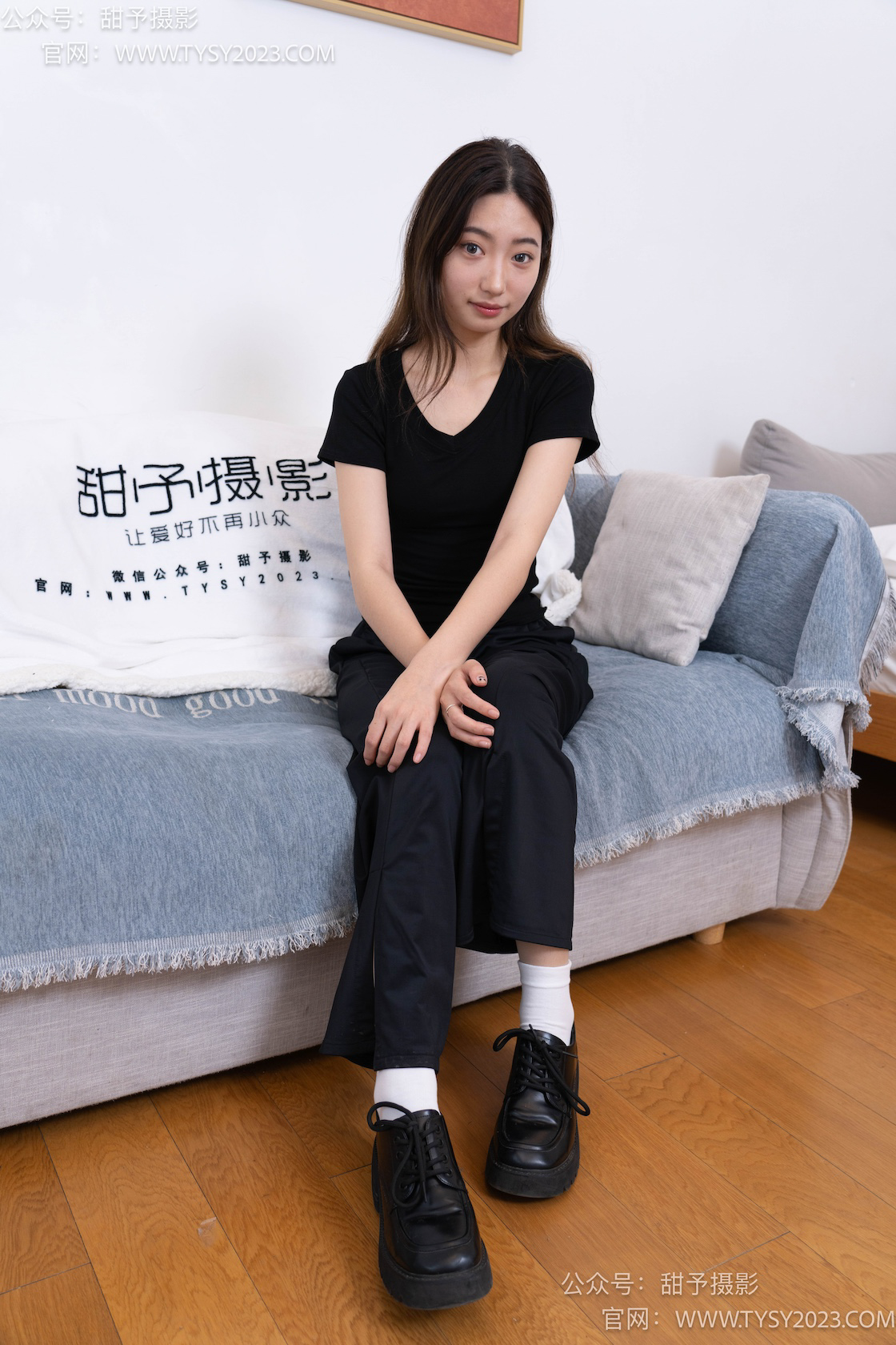 图片[2]-甜予摄影054期：雪梨-皮鞋、白棉袜、肉丝（脚尖加固款）-觅颜社