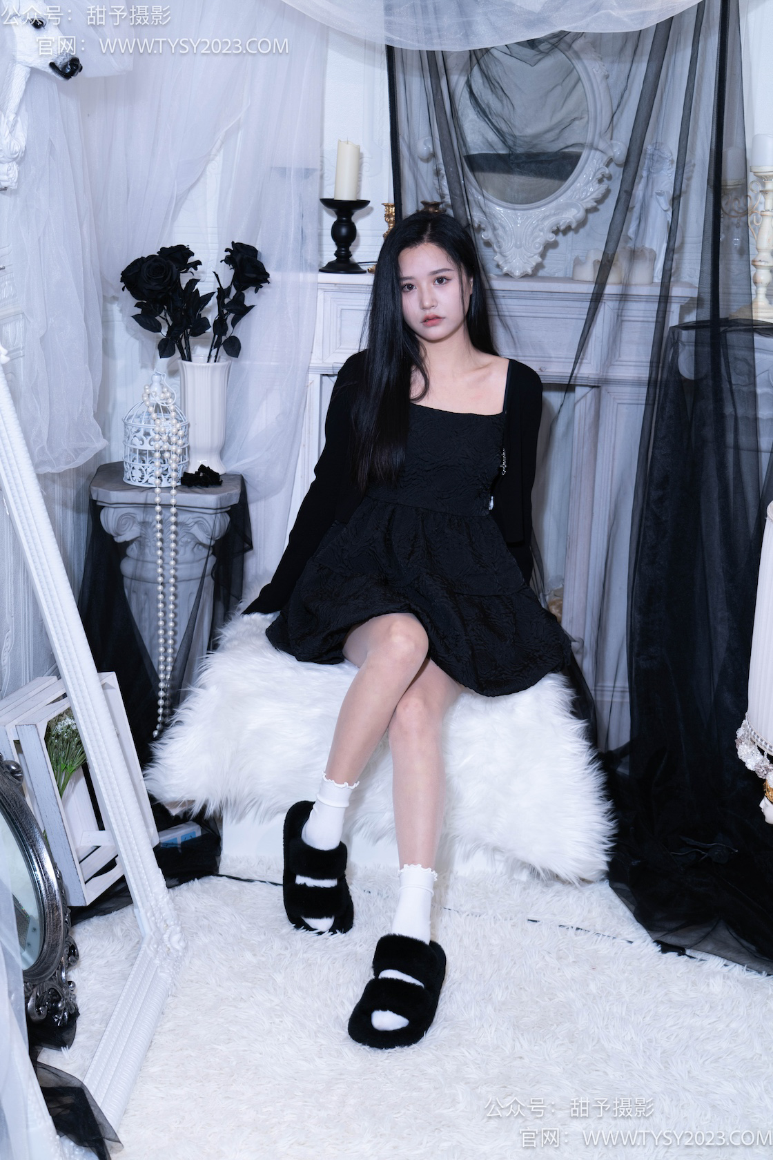 图片[2]-甜予摄影002期：澜澜-拖鞋、白棉袜、肉丝（脚尖加固款）-觅颜社