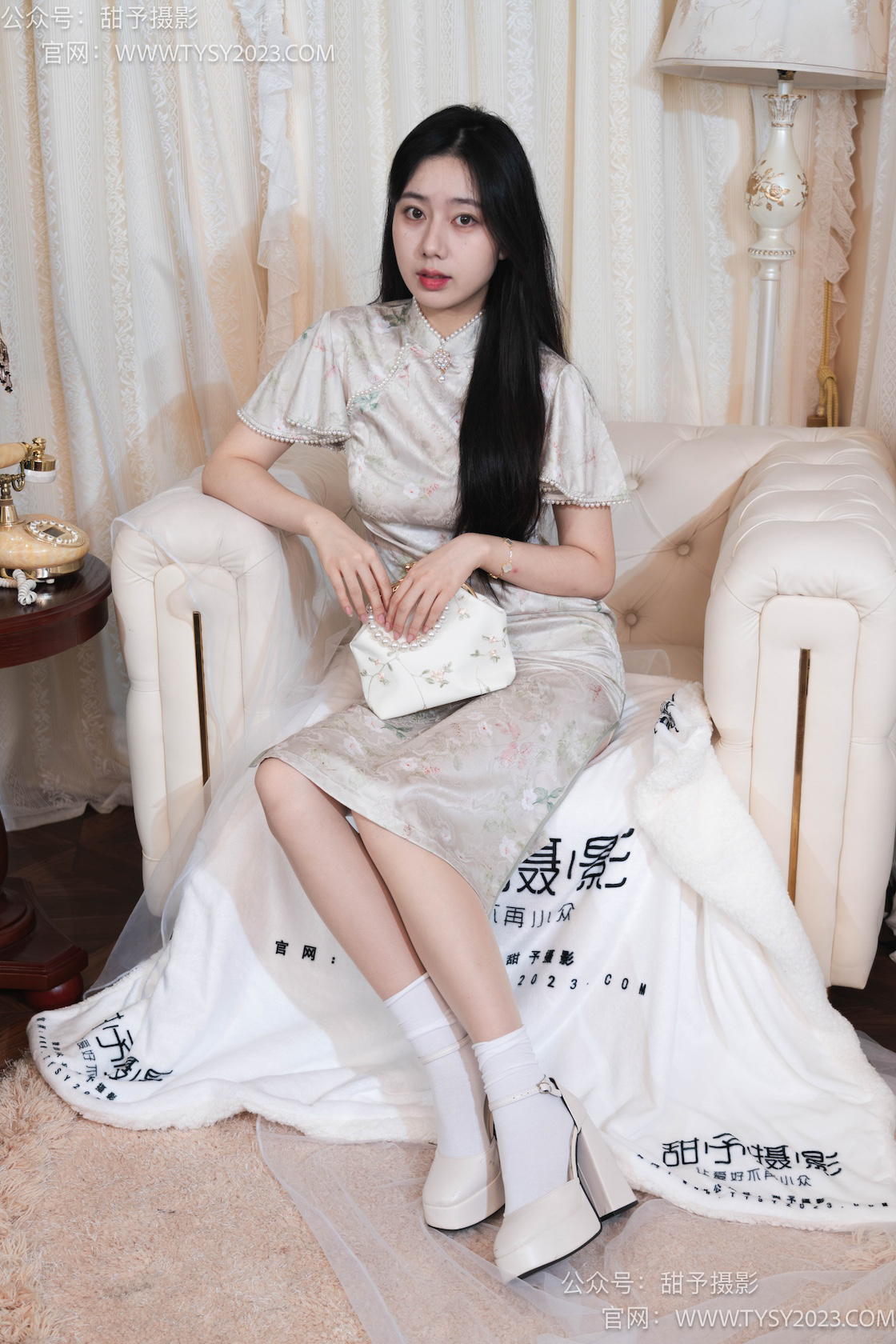 图片[2]-甜予摄影006期：鱼鱼-高跟鞋、白棉袜、肉丝（脚尖加固款）-觅颜社