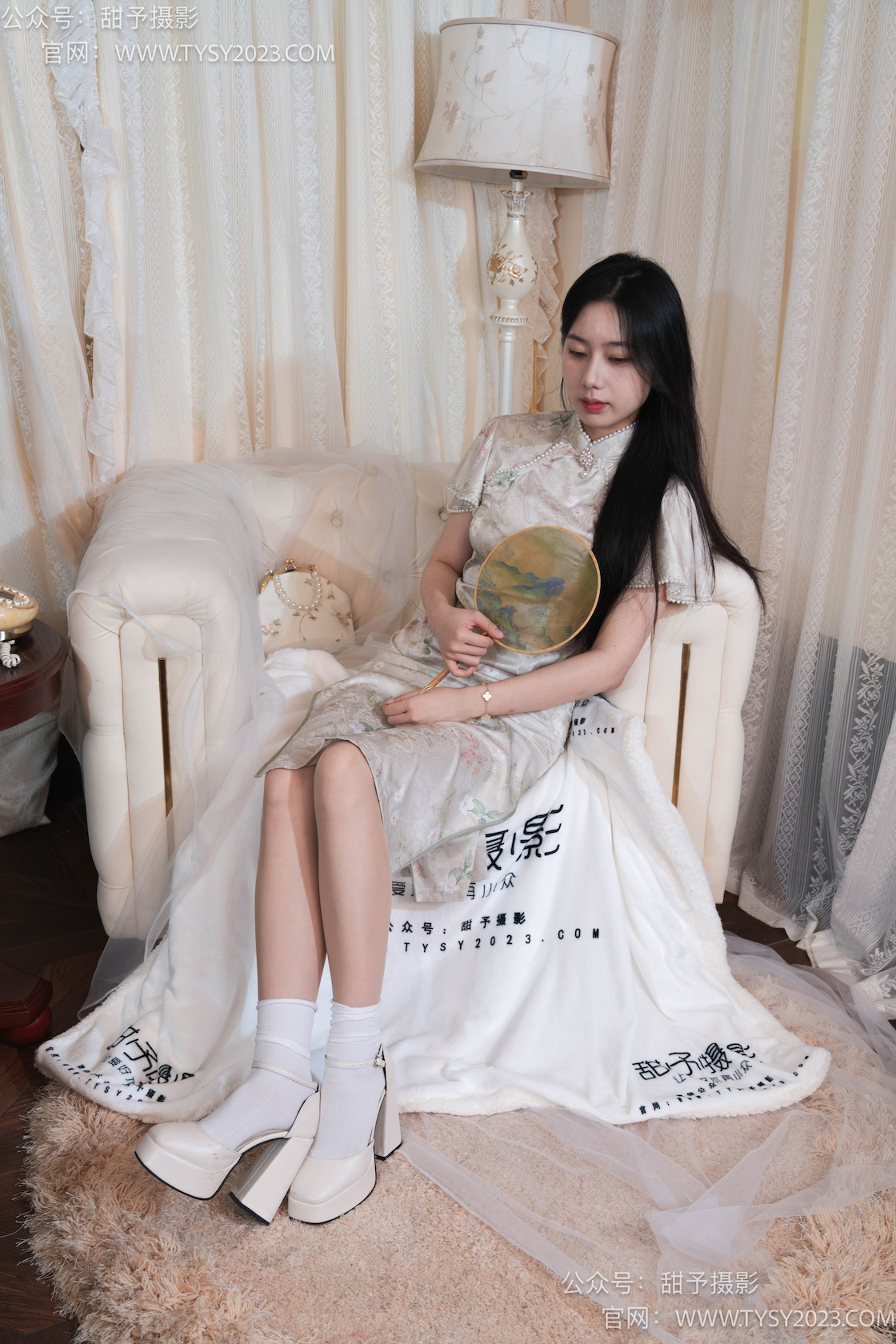 图片[4]-甜予摄影006期：鱼鱼-高跟鞋、白棉袜、肉丝（脚尖加固款）-觅颜社