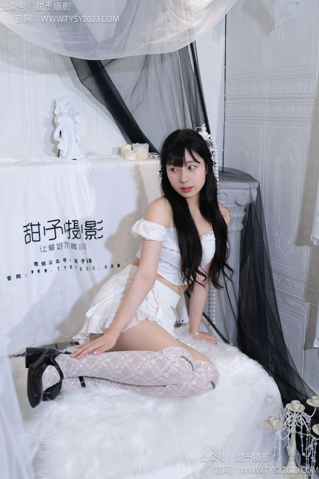 图片[4]-甜予摄影020期：鱼鱼-皮鞋、蕾丝袜、肉丝（脚尖加固款）-觅颜社