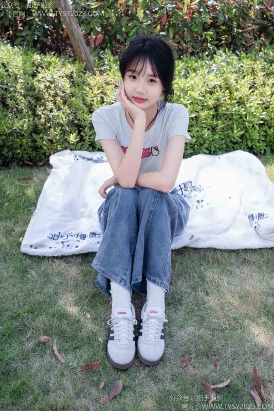 甜予摄影194期：小橙子-板鞋、白棉袜、裸足-觅颜社