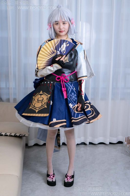 甜予摄影141期：澜澜-cos服人字拖、白丝（脚尖加固）、裸足、挠脚心剧情-觅颜社