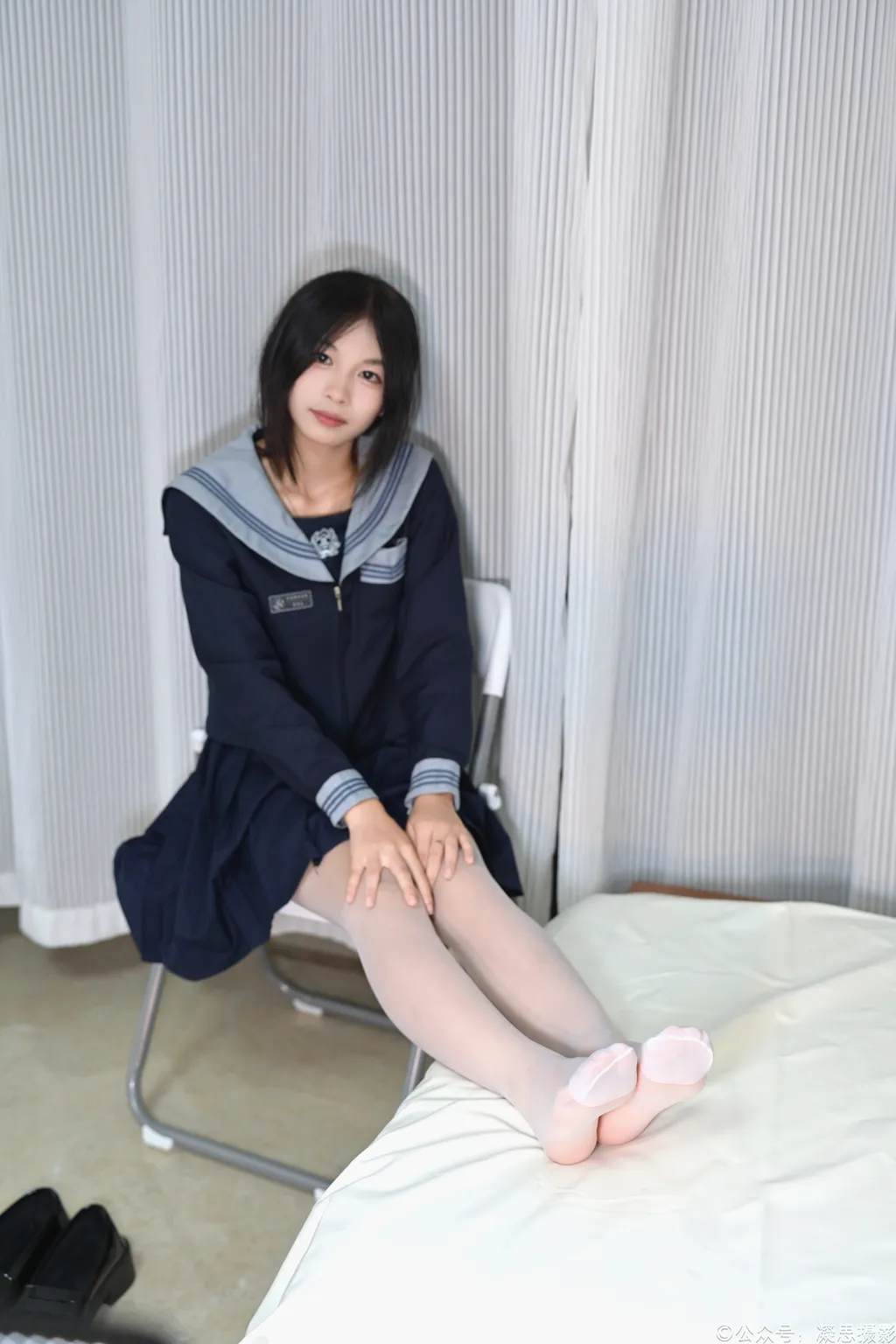 图片[2]-凝思摄影 NO.043 沅沅 （JK制服、连裤白丝、小皮鞋） [150P1V 5.74GB]-觅颜社