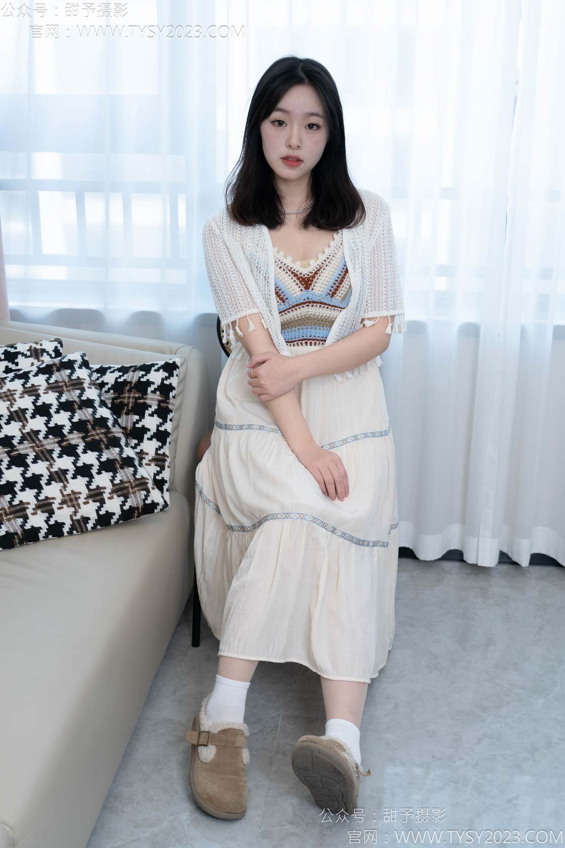 图片[2]-甜予摄影173期：小葵-棉鞋、白棉袜、薄肉丝（脚尖加固）-觅颜社