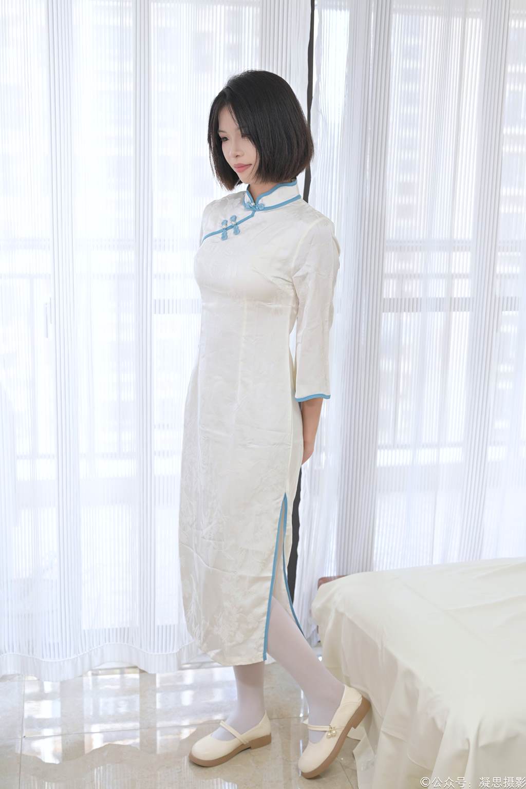 图片[3]-凝思摄影 NO.015 小睿 (旗袍、连裤白丝、玛丽珍) [140P1V 2.89GB]-觅颜社