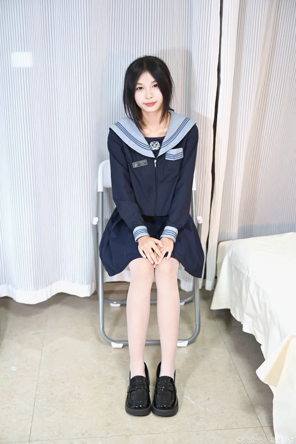 图片[3]-凝思摄影 NO.043 沅沅 （JK制服、连裤白丝、小皮鞋） [150P1V 5.74GB]-觅颜社