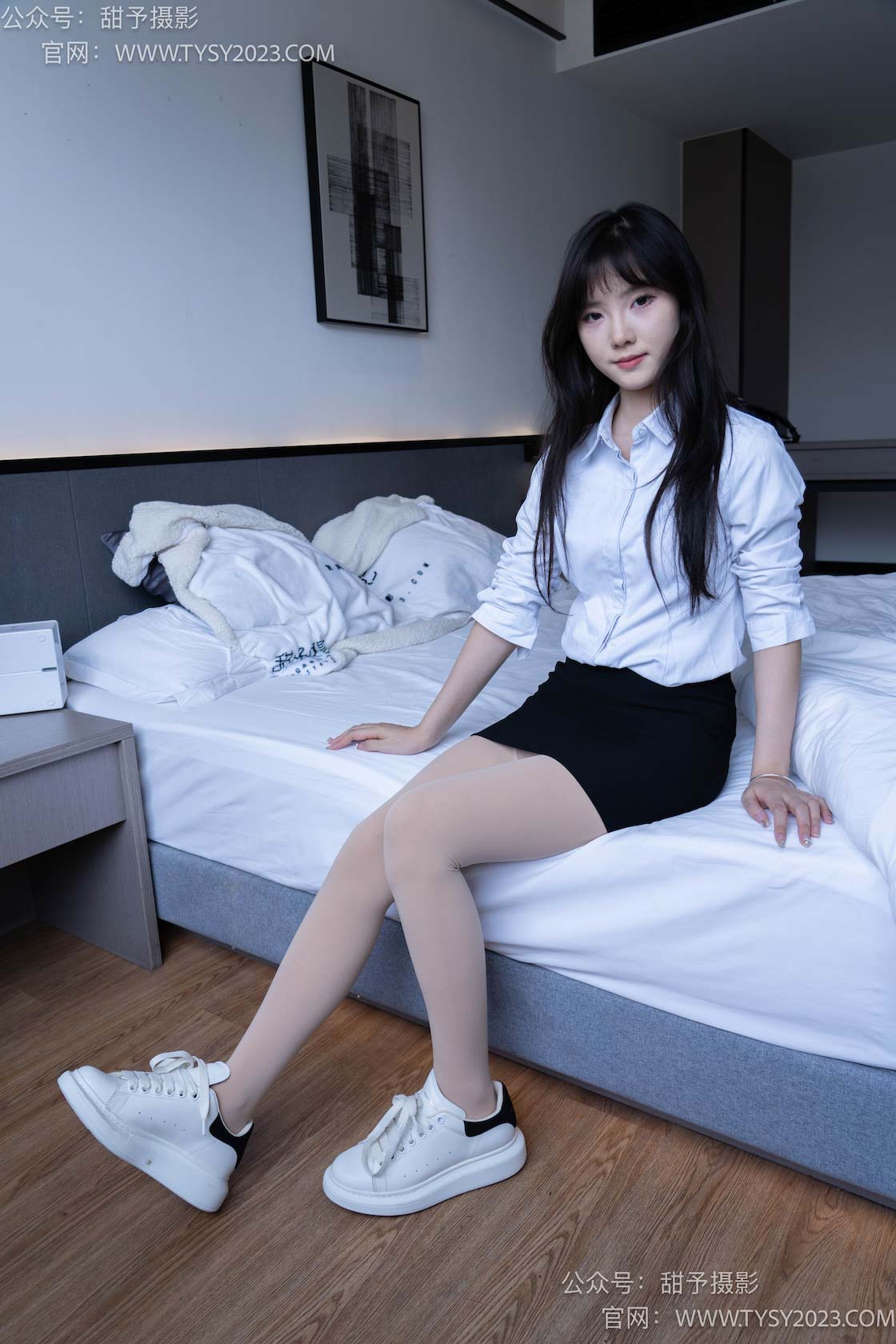 图片[4]-甜予摄影101期：璇璇-OL制服、板鞋、高跟鞋、厚肉丝-觅颜社