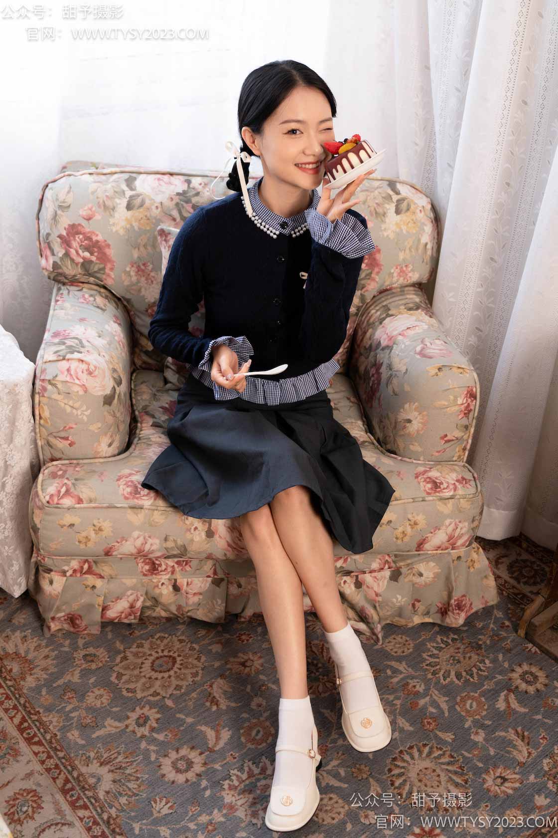 图片[4]-甜予摄影105期：齐齐-高跟鞋、白棉袜、裸足-觅颜社