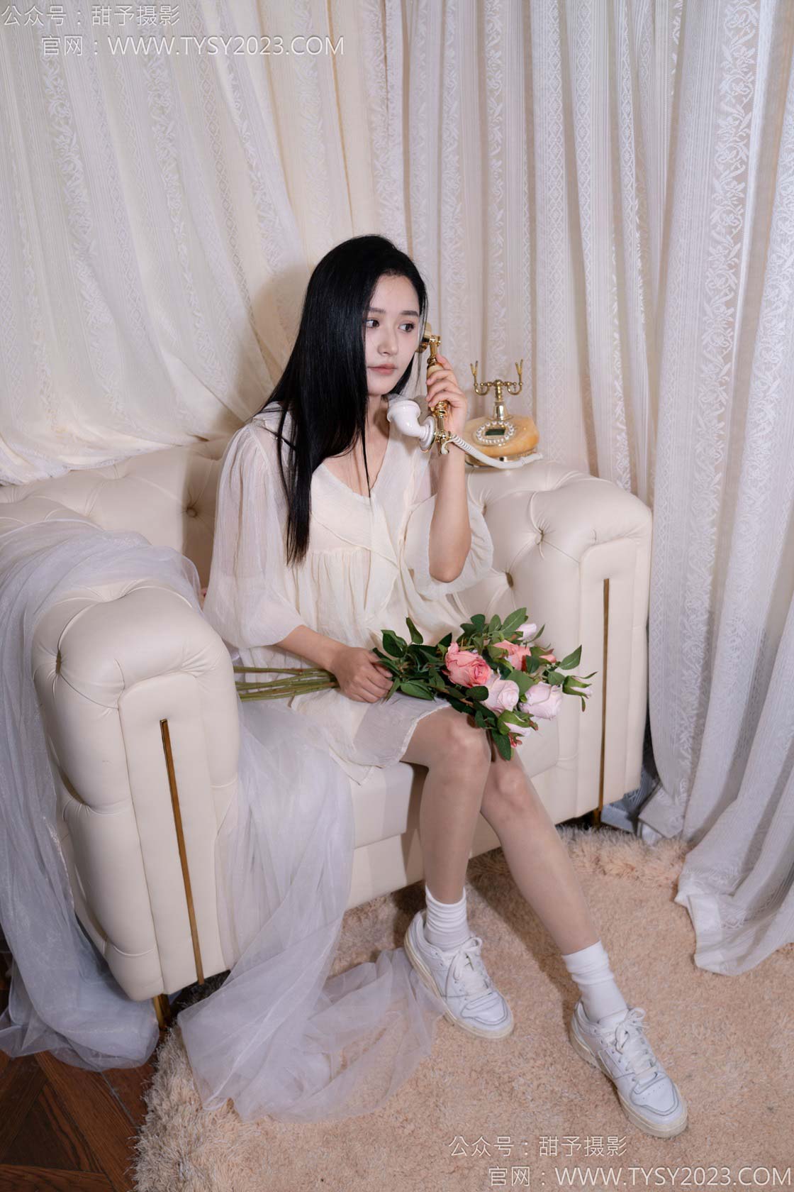 图片[4]-甜予摄影112期：澜澜-板鞋、白棉袜、肉丝（脚尖加固版）-觅颜社