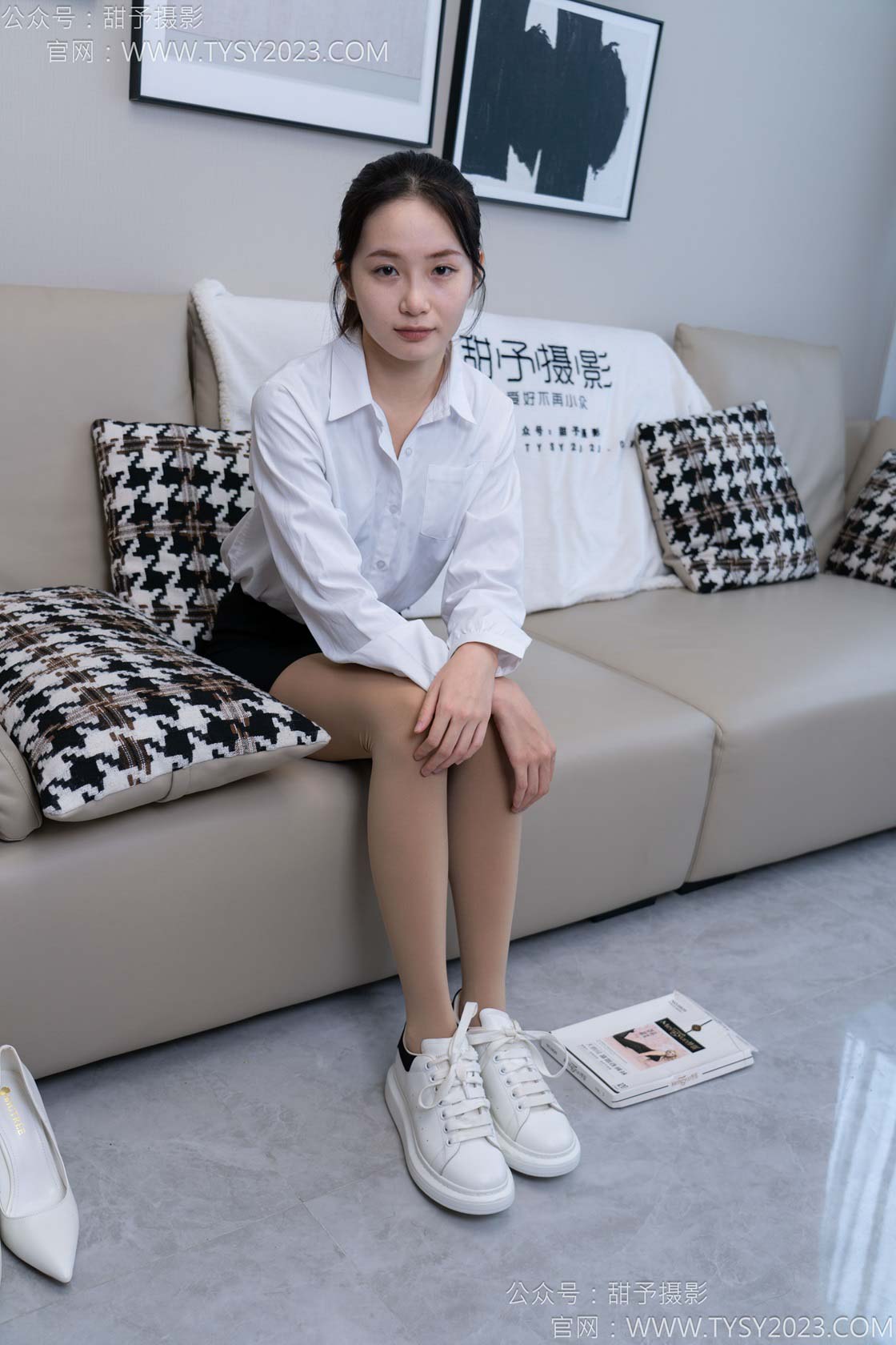 图片[4]-甜予摄影120期：思思-板鞋、高跟鞋、厚肉丝-觅颜社