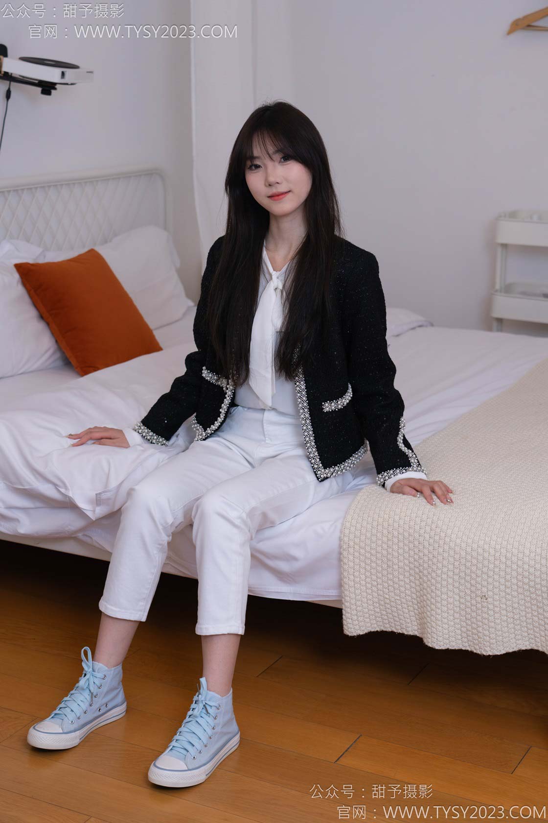 图片[4]-甜予摄影171期：璇璇-帆布鞋、白棉袜、抖腿剧情-觅颜社
