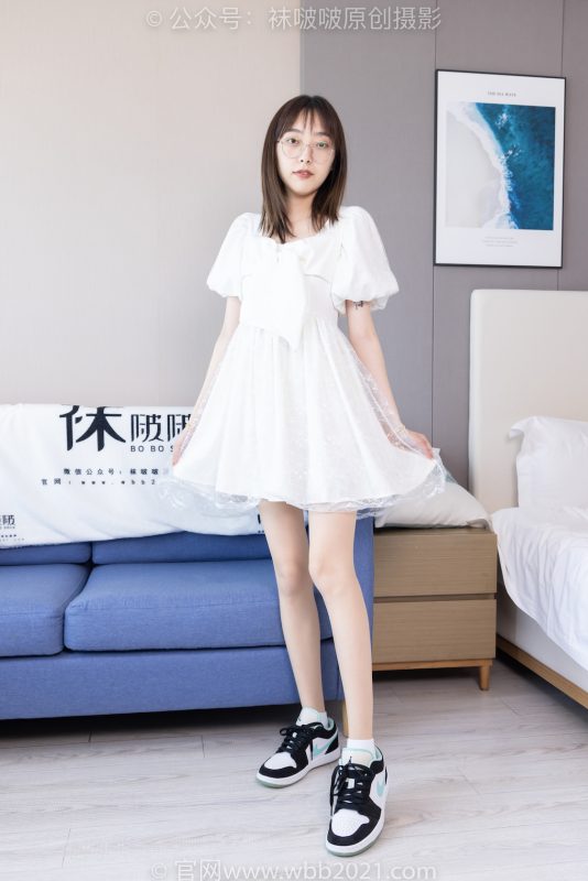 袜啵啵574期：稚予-板鞋、白棉袜、薄肉丝（脚尖透明款）-觅颜社