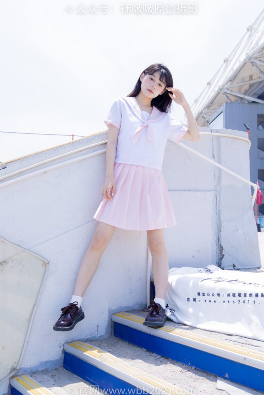 袜啵啵399期：糯米-皮鞋、白棉袜、jk制服-觅颜社