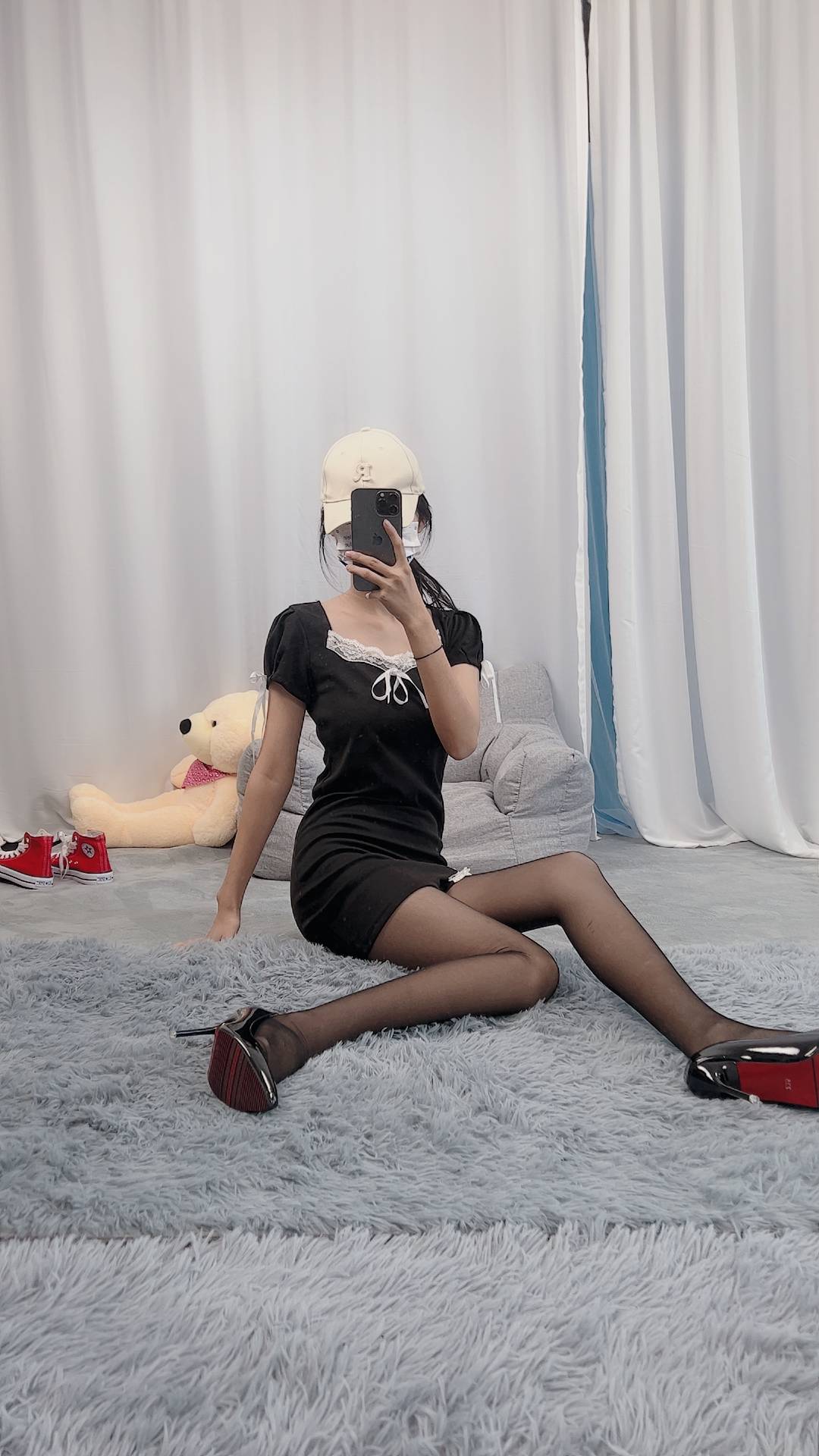 图片[2]-三禾摄影 NO.058 黑丝 高跟 牛仔短裤