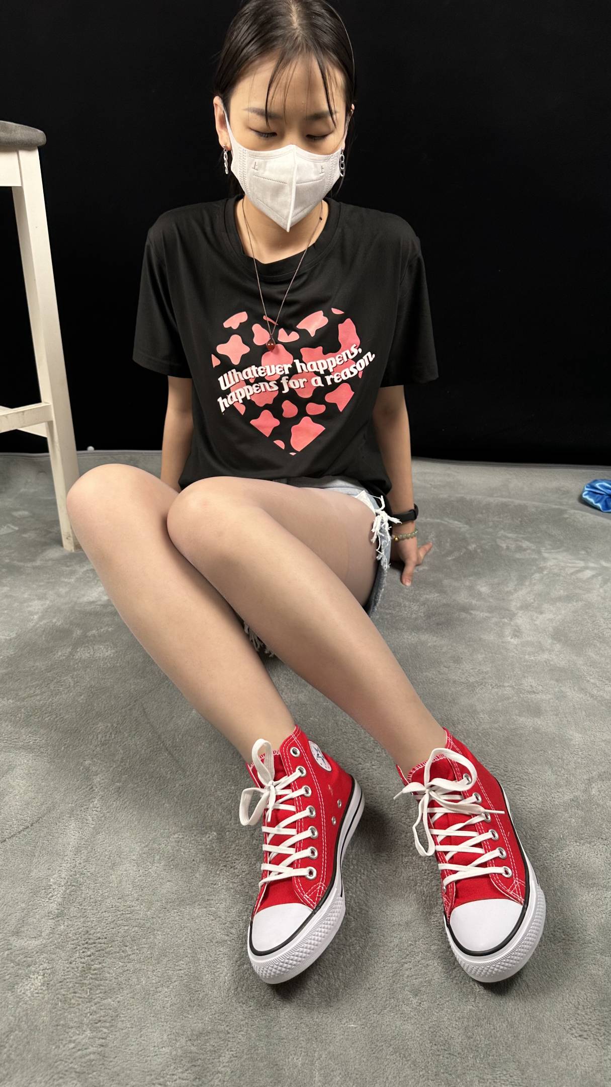 三禾摄影 NO.047 休闲短裤 肉丝 帆布鞋