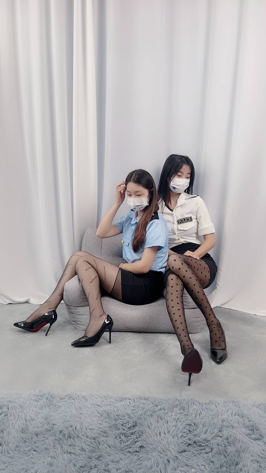 图片[4]-三禾摄影 NO.042 黑丝 高跟 帆布鞋