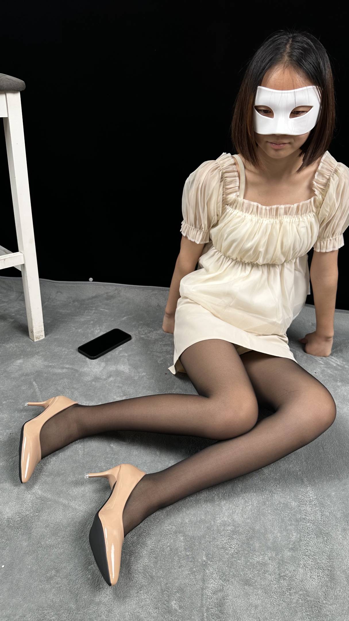 图片[2]-三禾摄影 NO.031 皮裙 黑丝 高跟