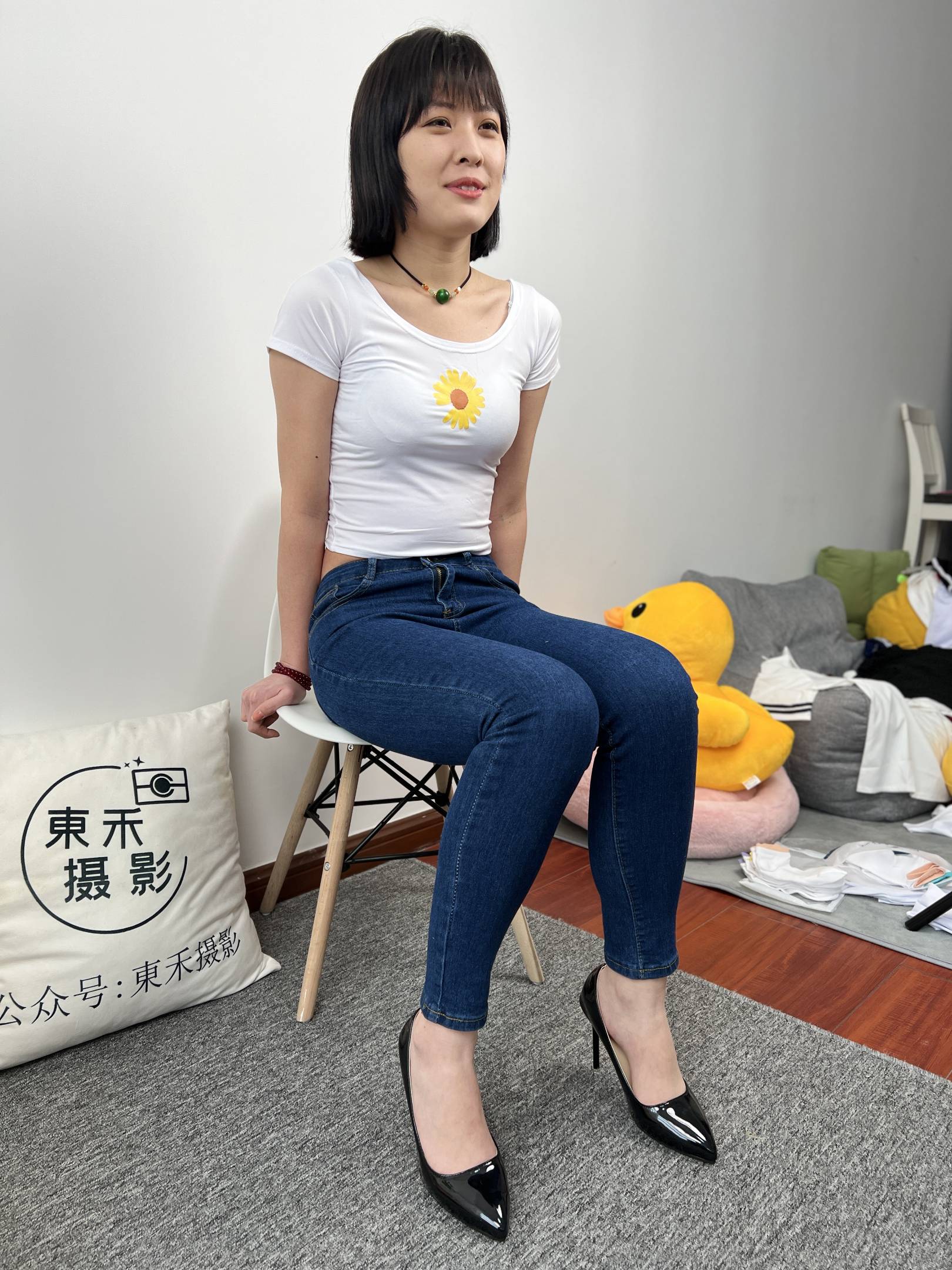 三禾摄影 NO.030 牛仔裤 棉袜 帆布鞋 高跟