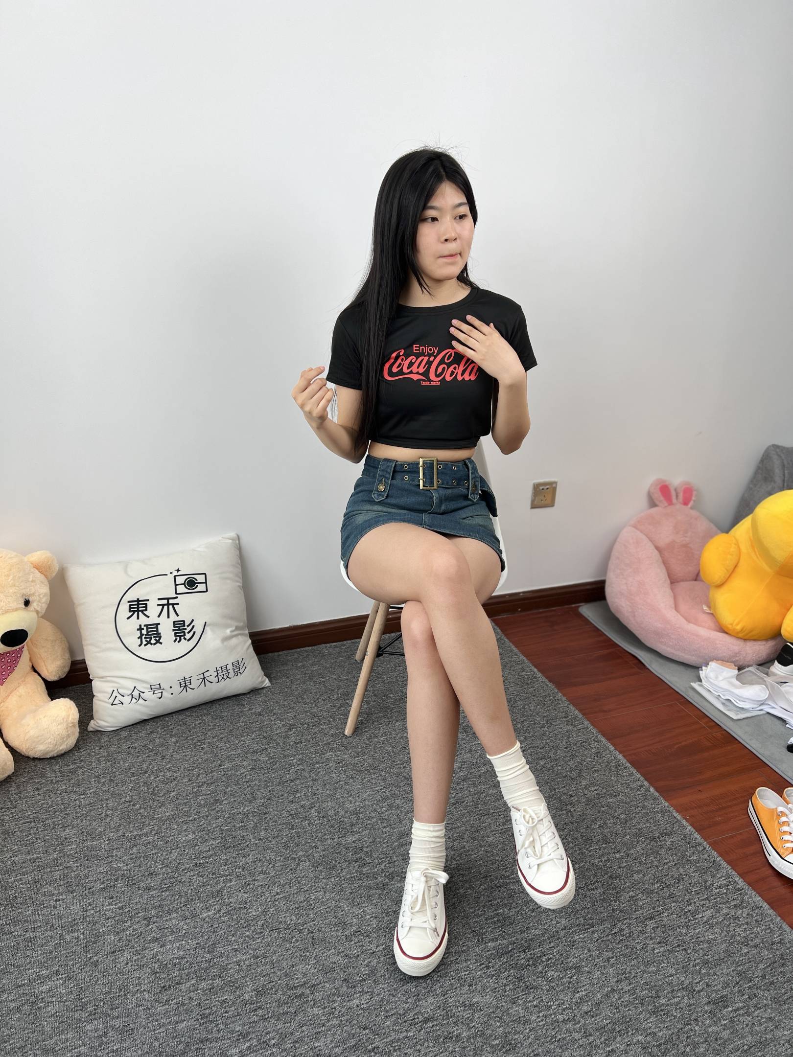 图片[2]-三禾摄影 NO.028 牛仔裙 棉袜 帆布鞋