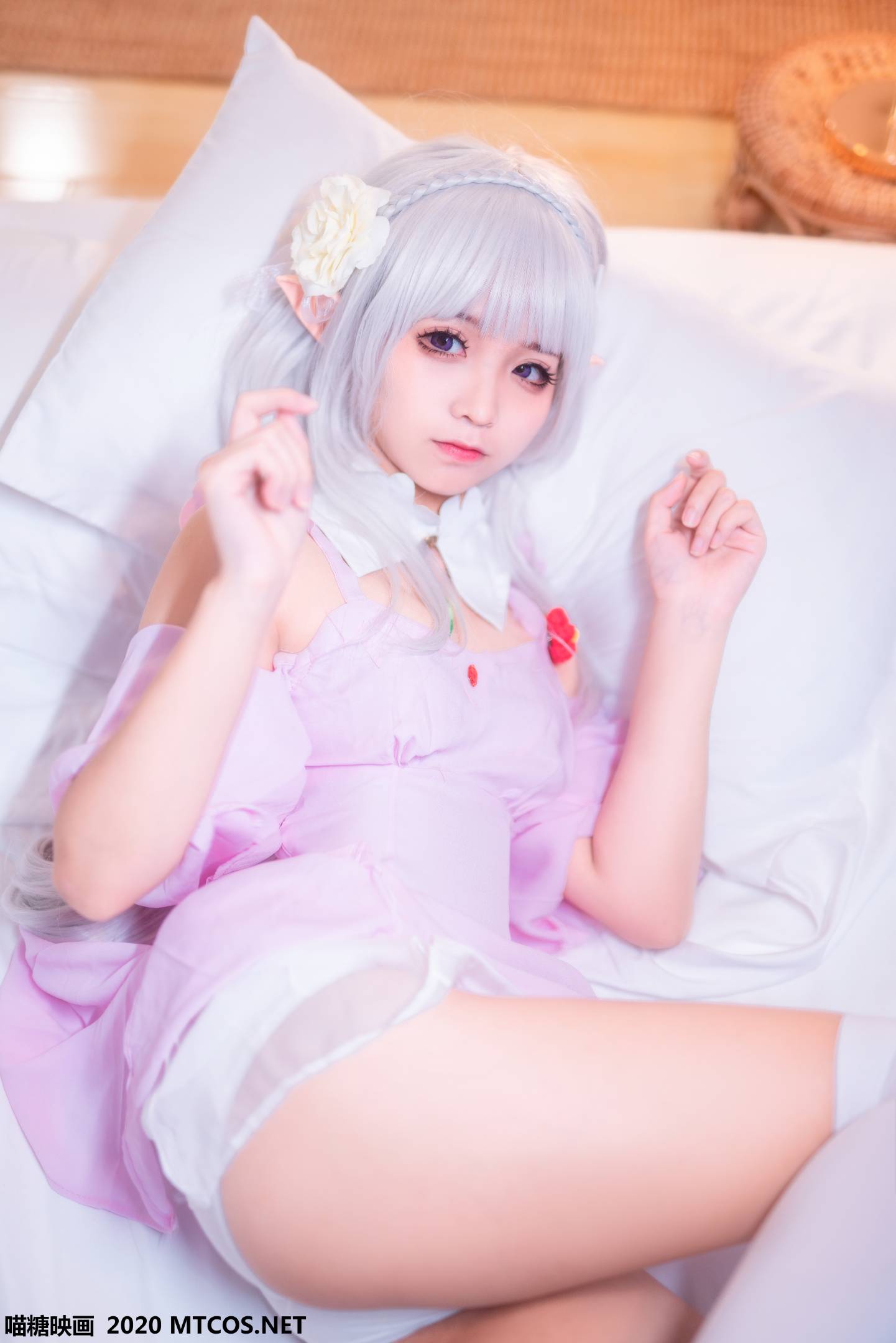 图片[2]-喵糖映画 VOL.118 露肩睡裙 蠢沫沫