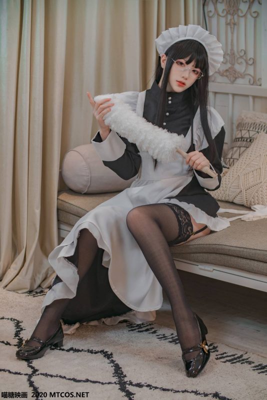 喵糖映画 VOL.120 女仆眼镜娘[36P-395M]-觅颜社