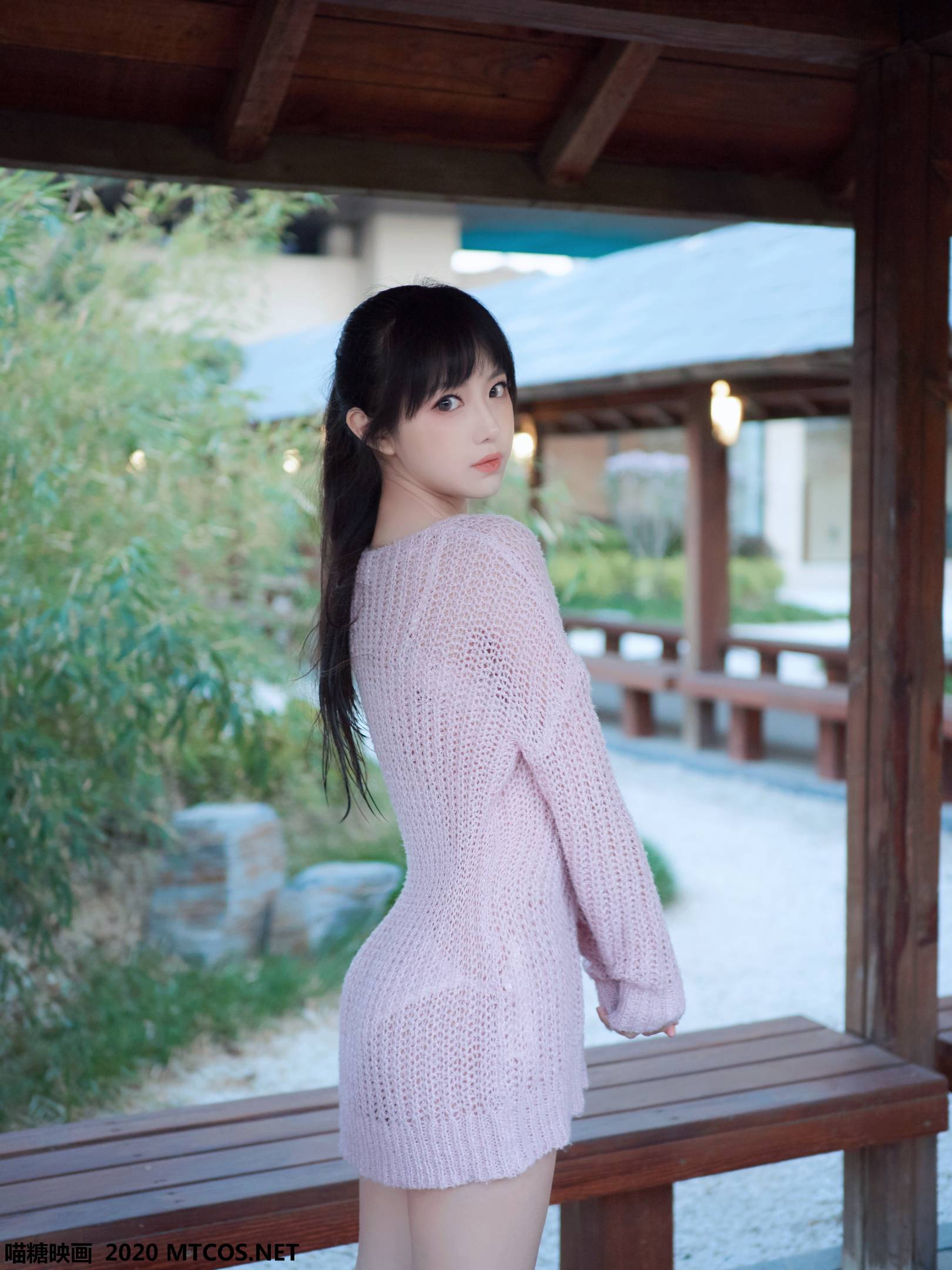 图片[2]-喵糖映画 VOL.147 白色泳装之温泉
