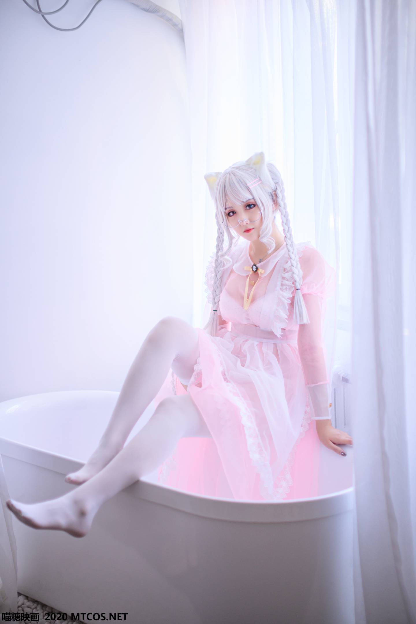 图片[3]-喵糖映画 VOL.149 粉色透明女仆