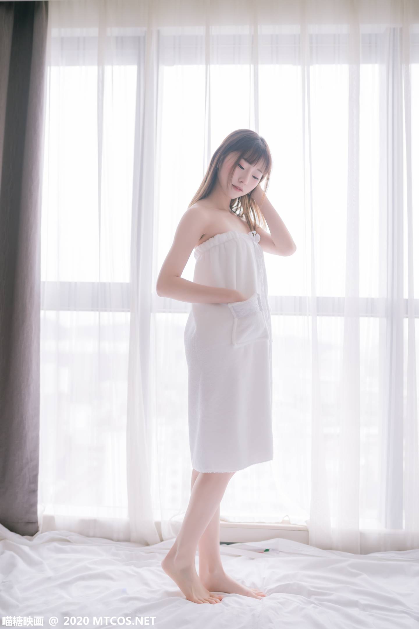 图片[2]-喵糖映画 VOL.158 纯白浴巾