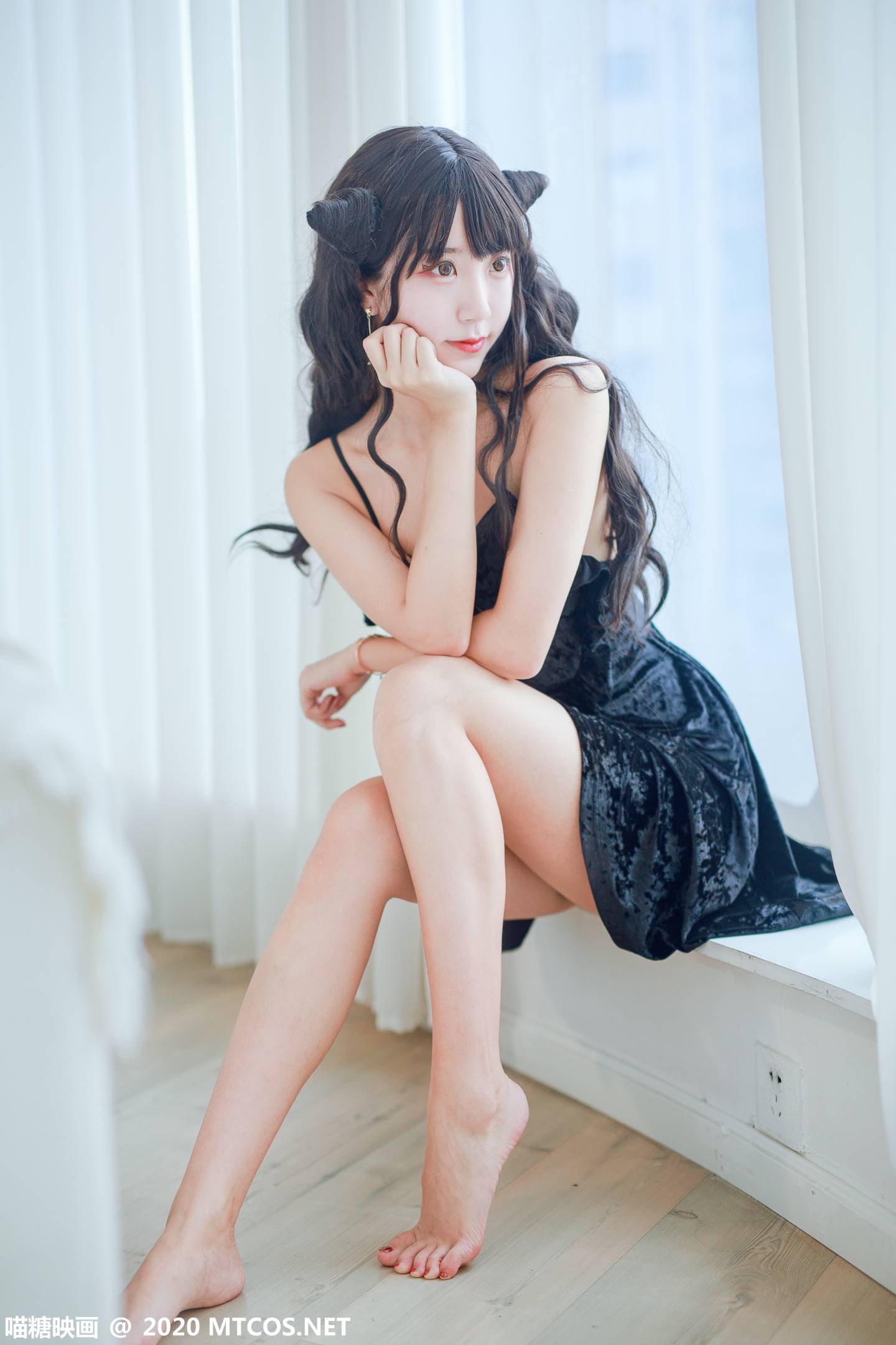 图片[2]-喵糖映画 VOL.160 小恶魔黑裙