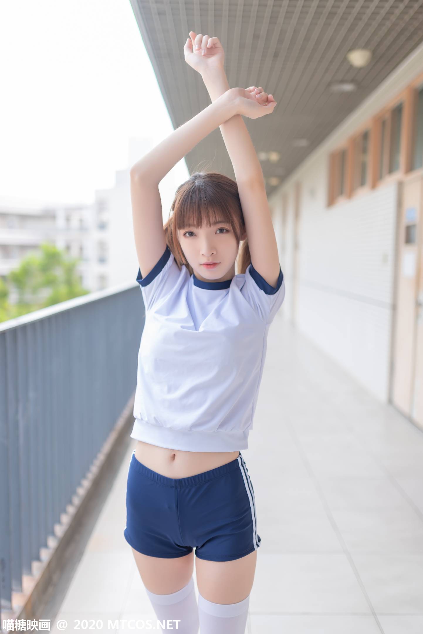 图片[3]-喵糖映画 VOL.182 白袜体操服