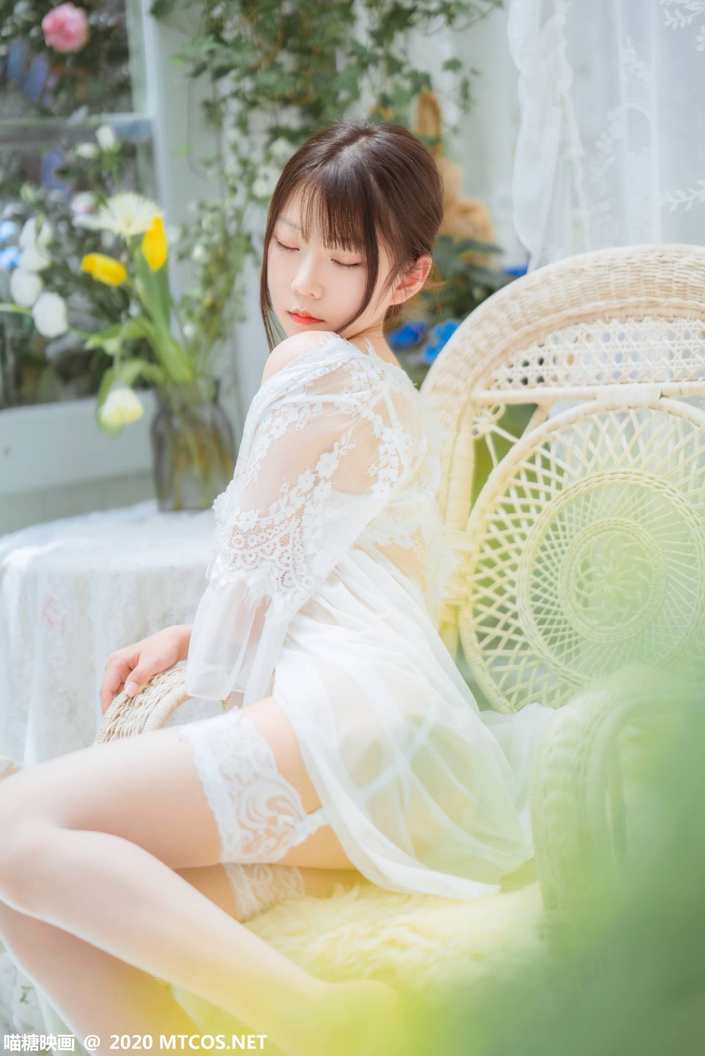 图片[3]-喵糖映画 VOL.197 白裙轻纱
