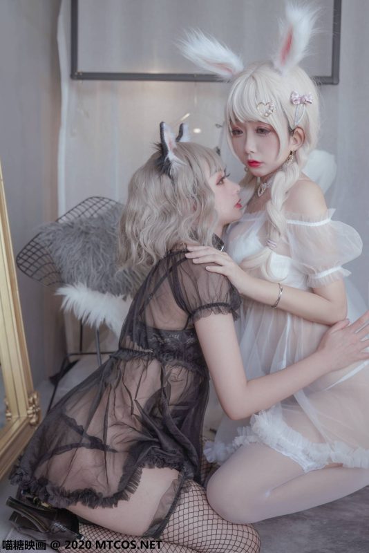 喵糖映画 VOL.200 黑猫与白兔[25P-435MB]-觅颜社