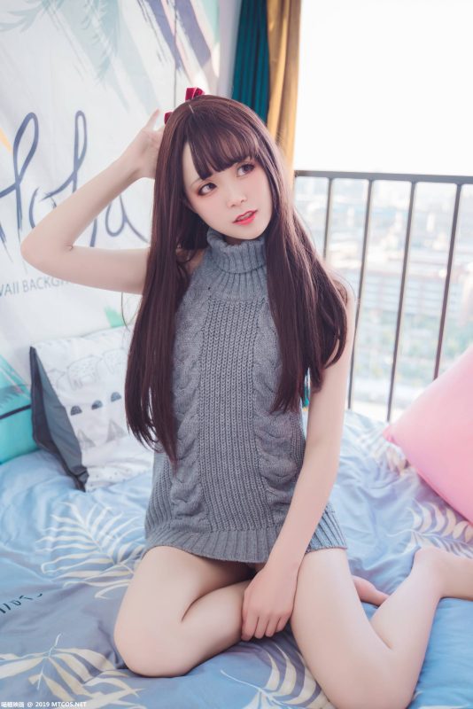 喵糖映画 VOL.030 露背毛衣[39P-737MB]-觅颜社