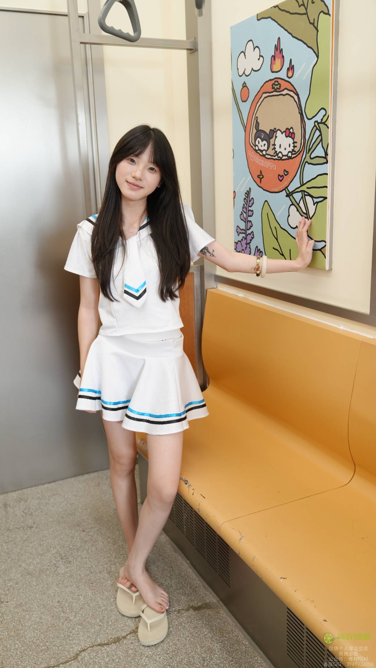 图片[2]-青柠映画 NO.085 阿慌 地铁水手服