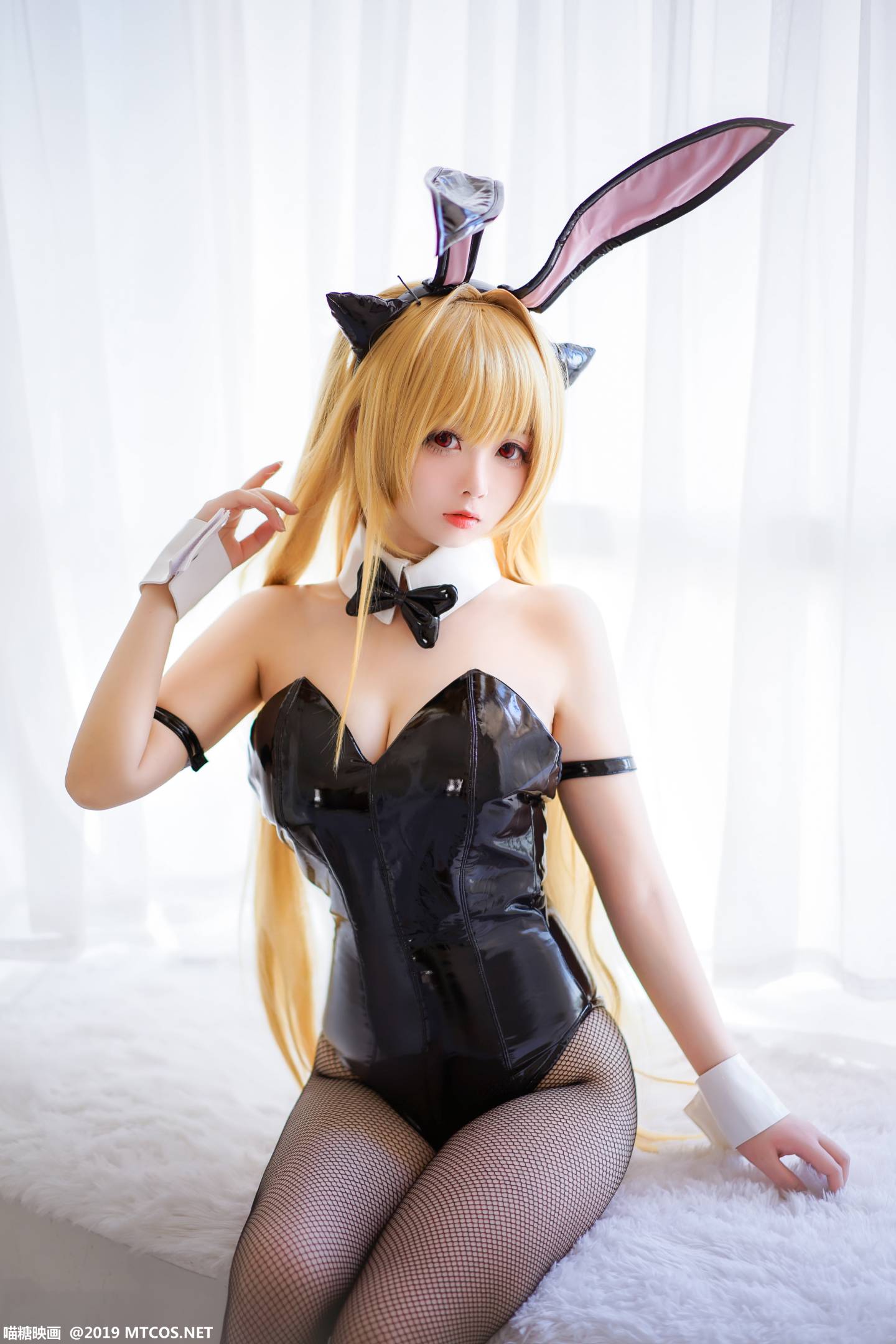 图片[3]-喵糖映画 VOL.044 嶋葵 网袜兔女郎