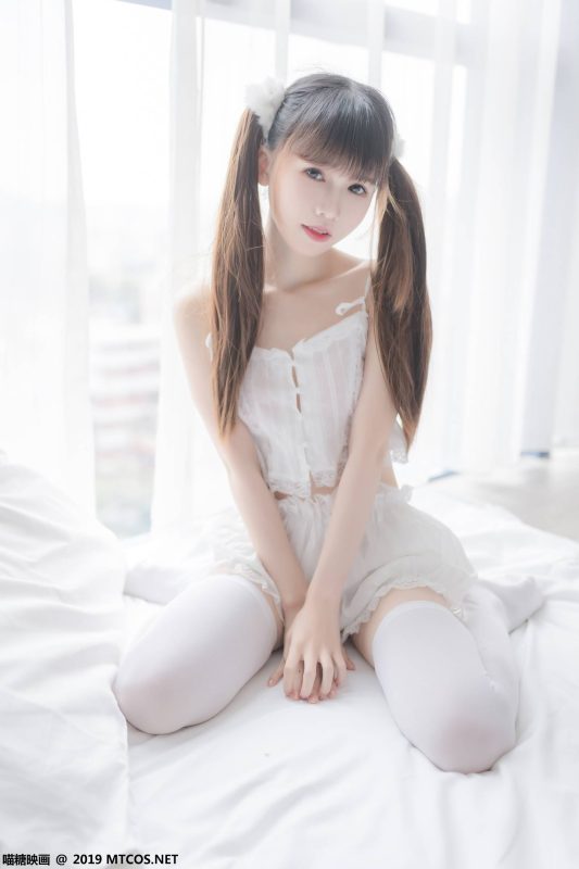 喵糖映画 VOL.065 白丝双马尾[40P-125MB]-觅颜社