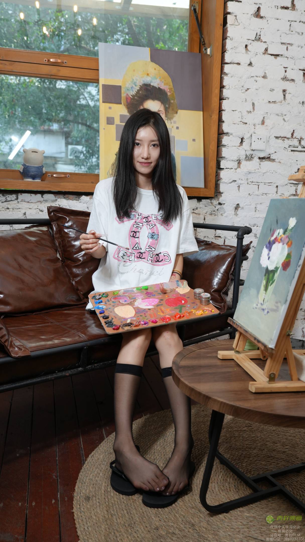 图片[3]-青柠映画 NO.053 芥末 画室白T