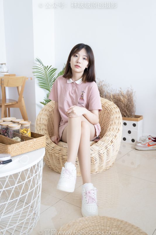 袜啵啵163期：小甜豆-空军一号板鞋、白棉袜、肉丝（脚尖加固款）-觅颜社