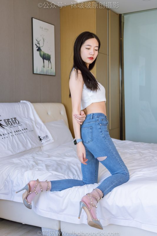 袜啵啵201期：小甜豆-高跟鞋、白丝（脚尖加固款、裤里丝）-觅颜社