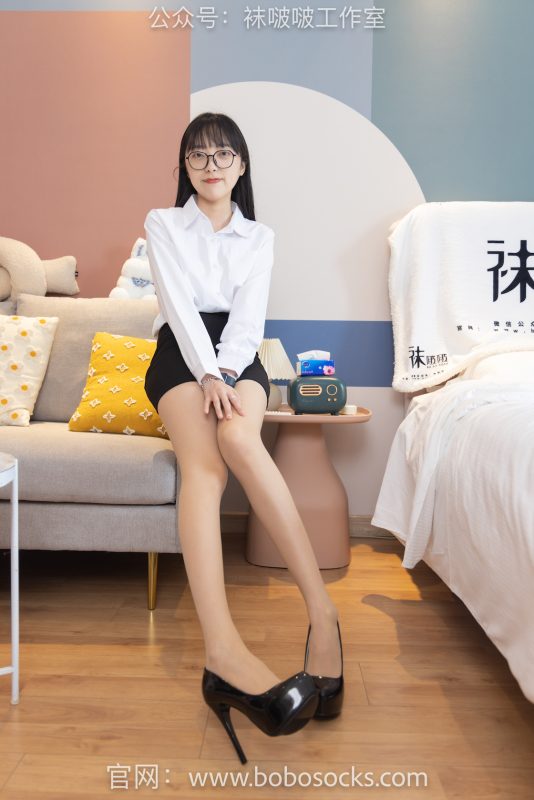 袜啵啵094期：稚予-高跟鞋、肉丝（脚尖透明款）-觅颜社